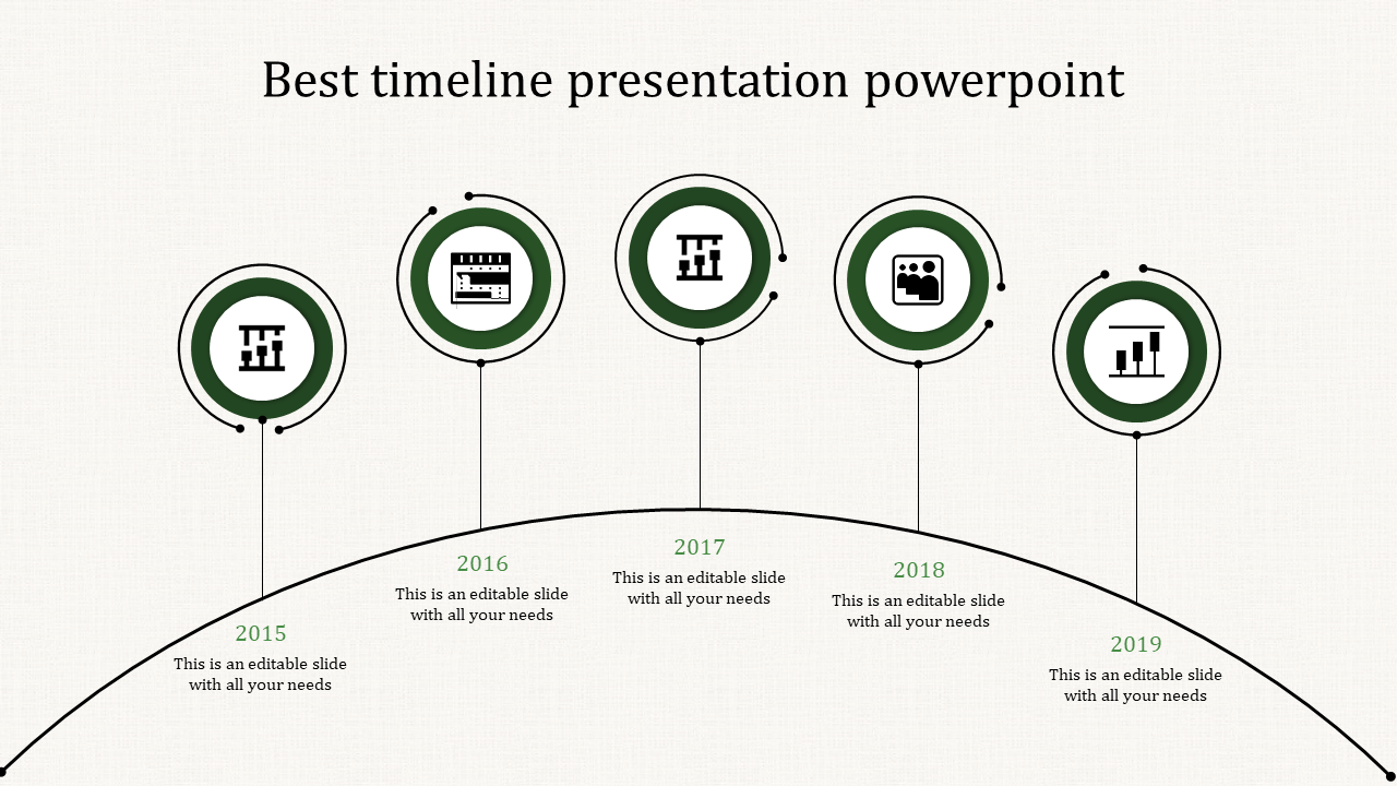 Get our Predesigned Timeline Slide Template PowerPoint